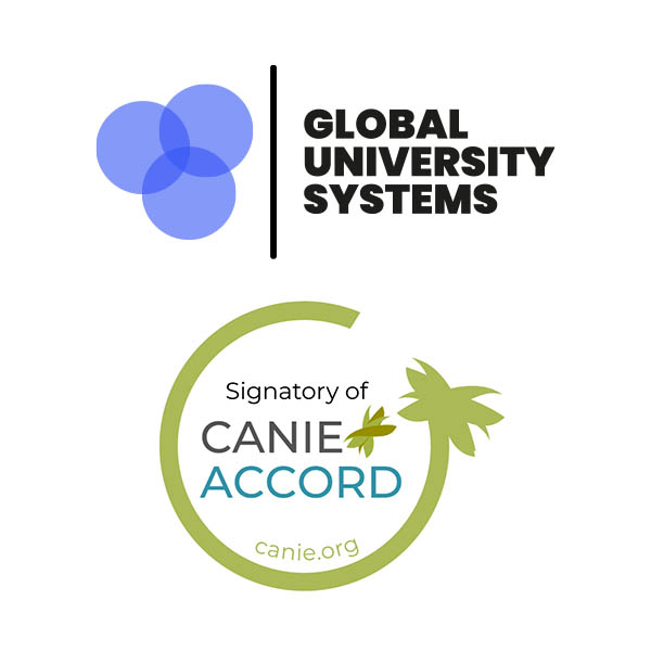 Logos of Global University Systems and CANIE ACCORD