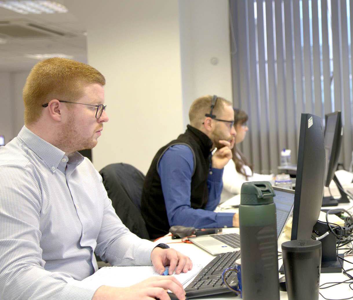 employees working at their desk