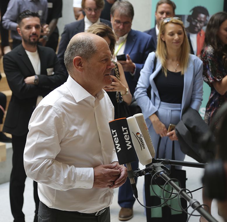 German Chancellor, Olaf Scholz at Gisma University of Applied Sciences