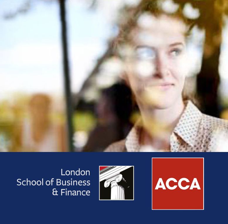 A person looking through glass with LSBF and ACCA's logo underneath