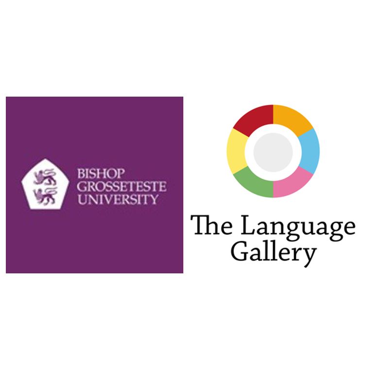 Logos of The Language Gallery and Bishop Grosseteste University.