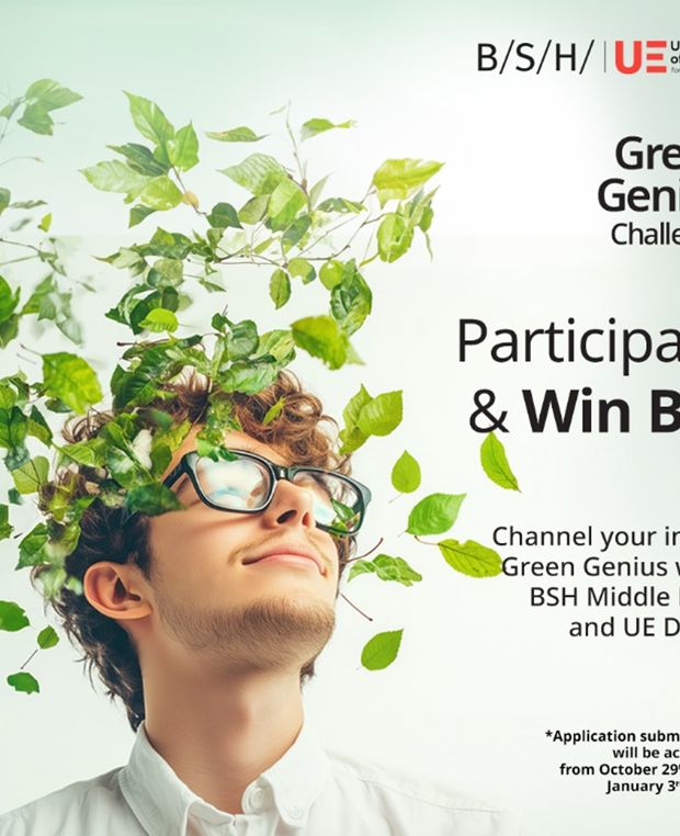 A flyer with details for the Green Genius Challenge