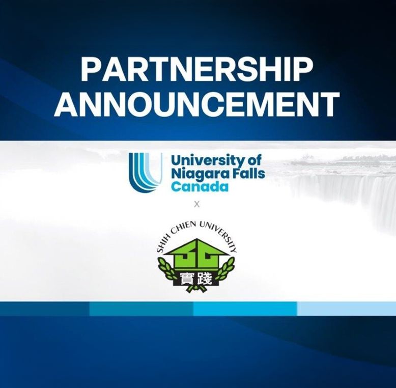 The logos of UNF and Shih University of Taiwan signifying their new partnership.