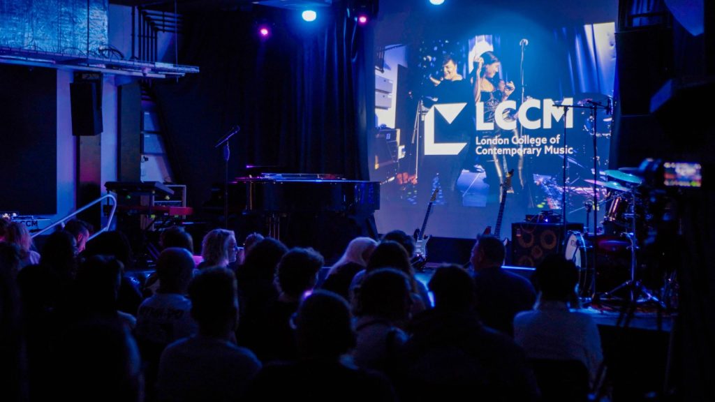 Venue with students at the London School of Contemporary Music.
