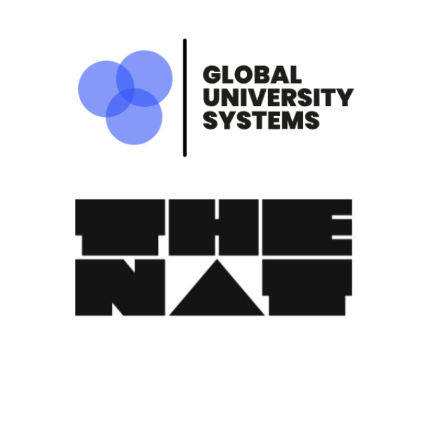 Logos of Global University Systems and THE NAT.