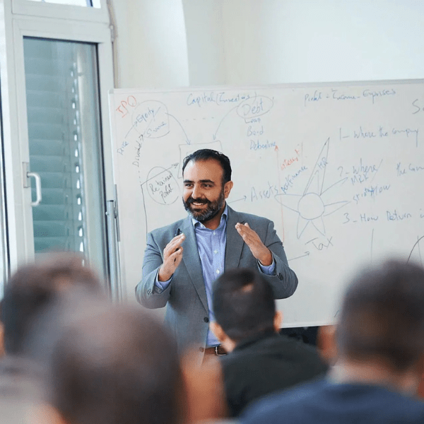 Professor teaching a class