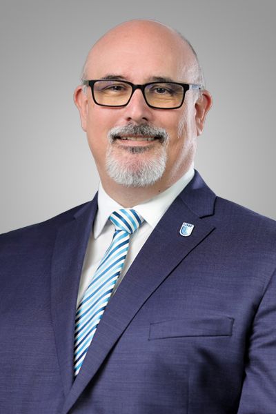 A headshot of David Gray, President and Vice-Chancellor of the University of Niagara Falls Canada (UNF)