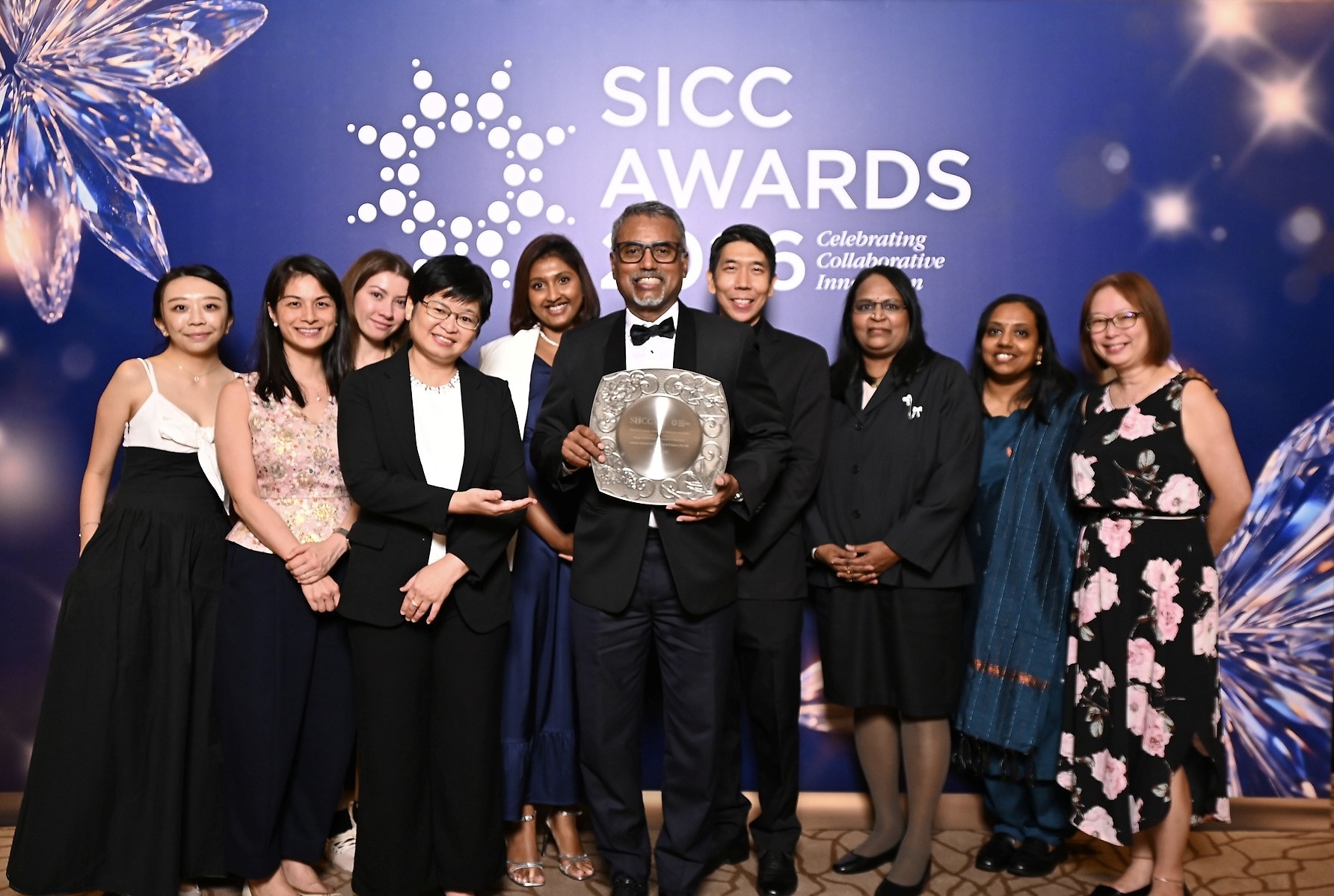 LSBF Singapore team celebrating their win at the SICC Awards 2026.