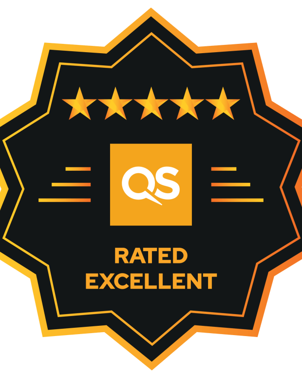 QS five-star Rated Excellent badge.