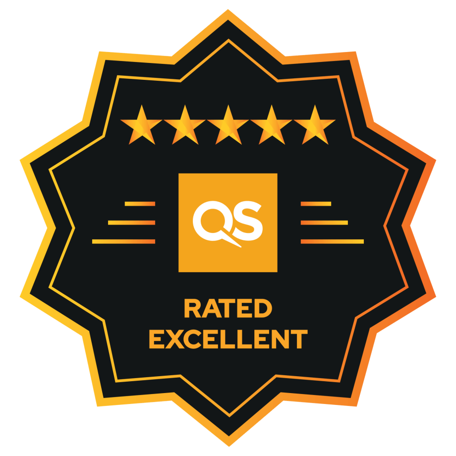 QS five-star Rated Excellent badge.